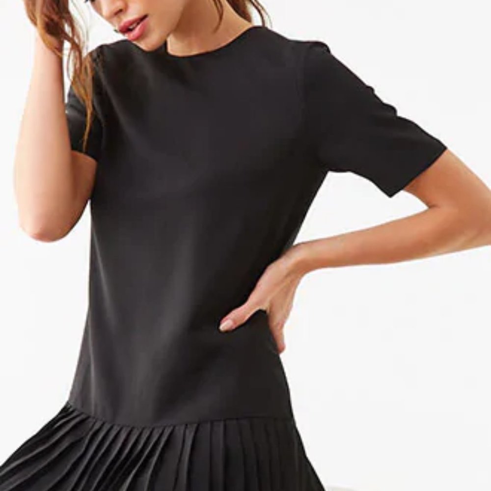 Pleated Shift Dress